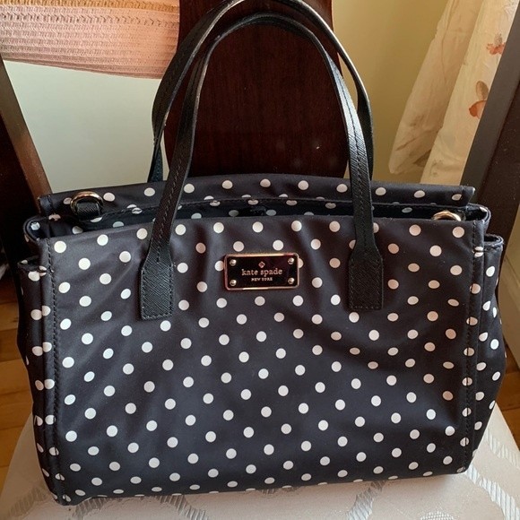Kate Spade Black and White Polka Dot Bag - Picture 1 of 9